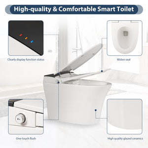 Heated Seat Smart Toilet, One Piece Design