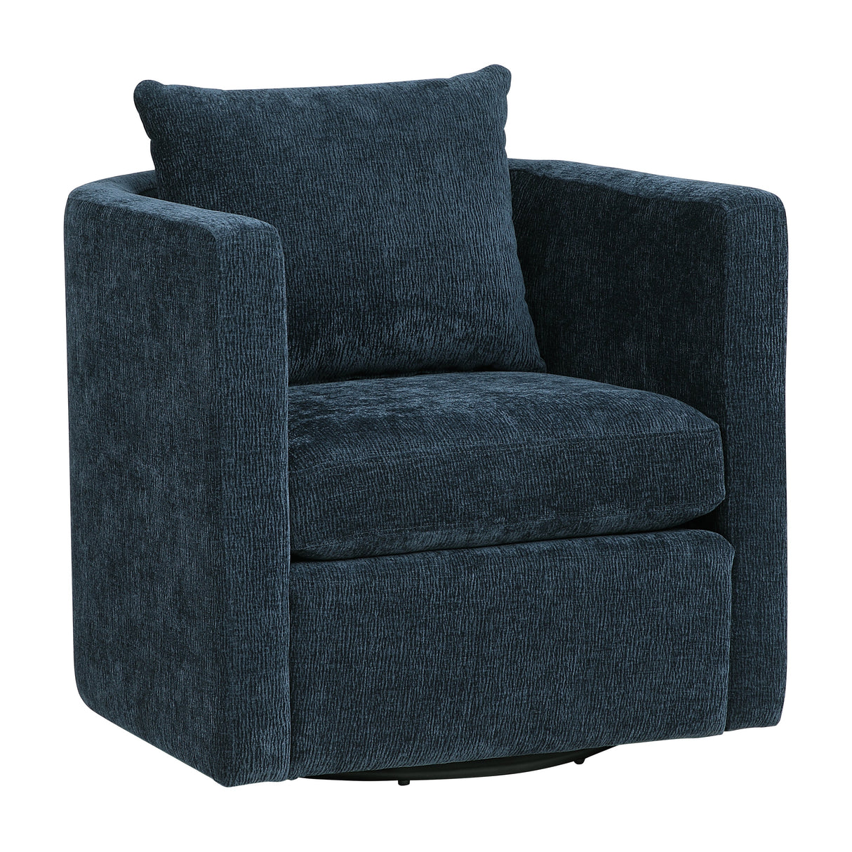 Sutton Light Grey Performance Fabric Swivel Barrel Chair