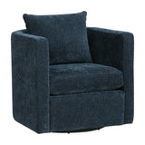 Sutton Light Grey Performance Fabric Swivel Barrel Chair