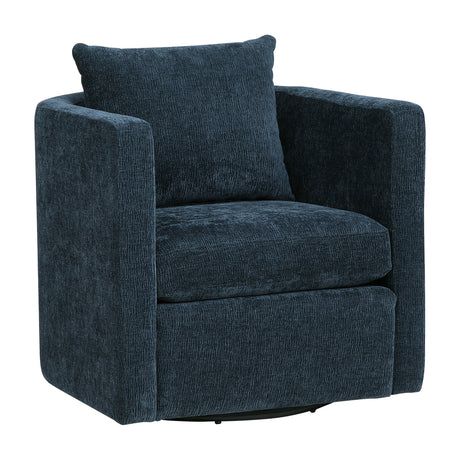 Sutton Light Grey Performance Fabric Swivel Barrel Chair