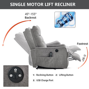 Comfortmax Single Motor Lift Recliner Chair