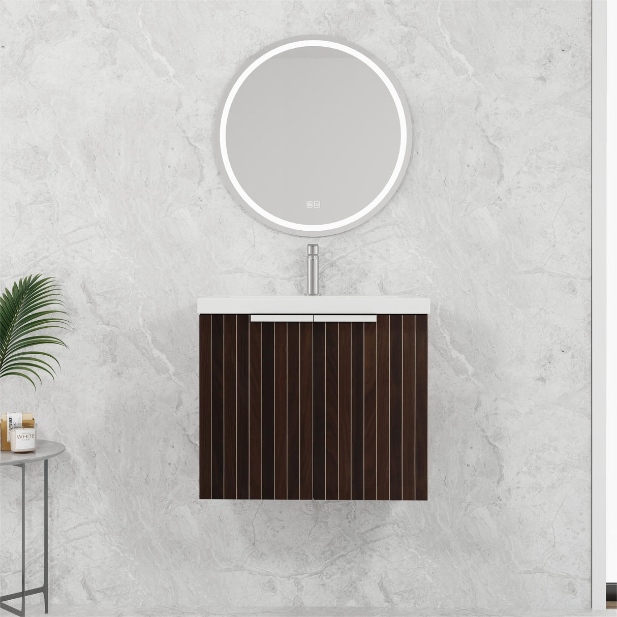 24 Inch Bathroom Cabinet With Resin Sink