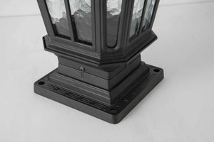 Garden Post Light Black Aluminum Outdoor Column Light