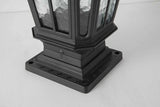Garden Post Light Black Aluminum Outdoor Column Light