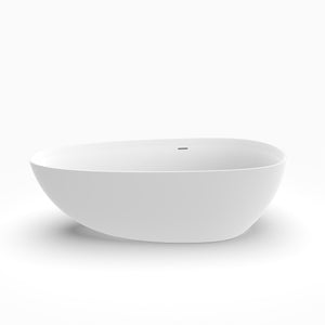 71 Inch Artificial Stone Freestanding Bathroom Bathtub