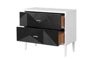 Dubni - Accent Table - White & Black