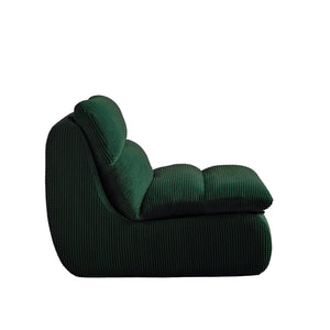 Modern Compressed Lounge Chair with Ottoman - Cozy Corduroy Recliner