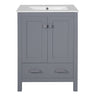 Bathroom Vanity With Integrated Undermount Ceramic Sink, 2 Doors And 1 Drawer, Soft Close Hinges