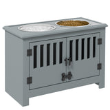 PawHut Large Elevated Dog Bowls with Storage Cabinet Containing Large 37L Capacity