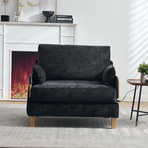 Mid Century Modern Foldable Sofa Bed, 3 In 1 Convertible Sleeper With 3 Pillows