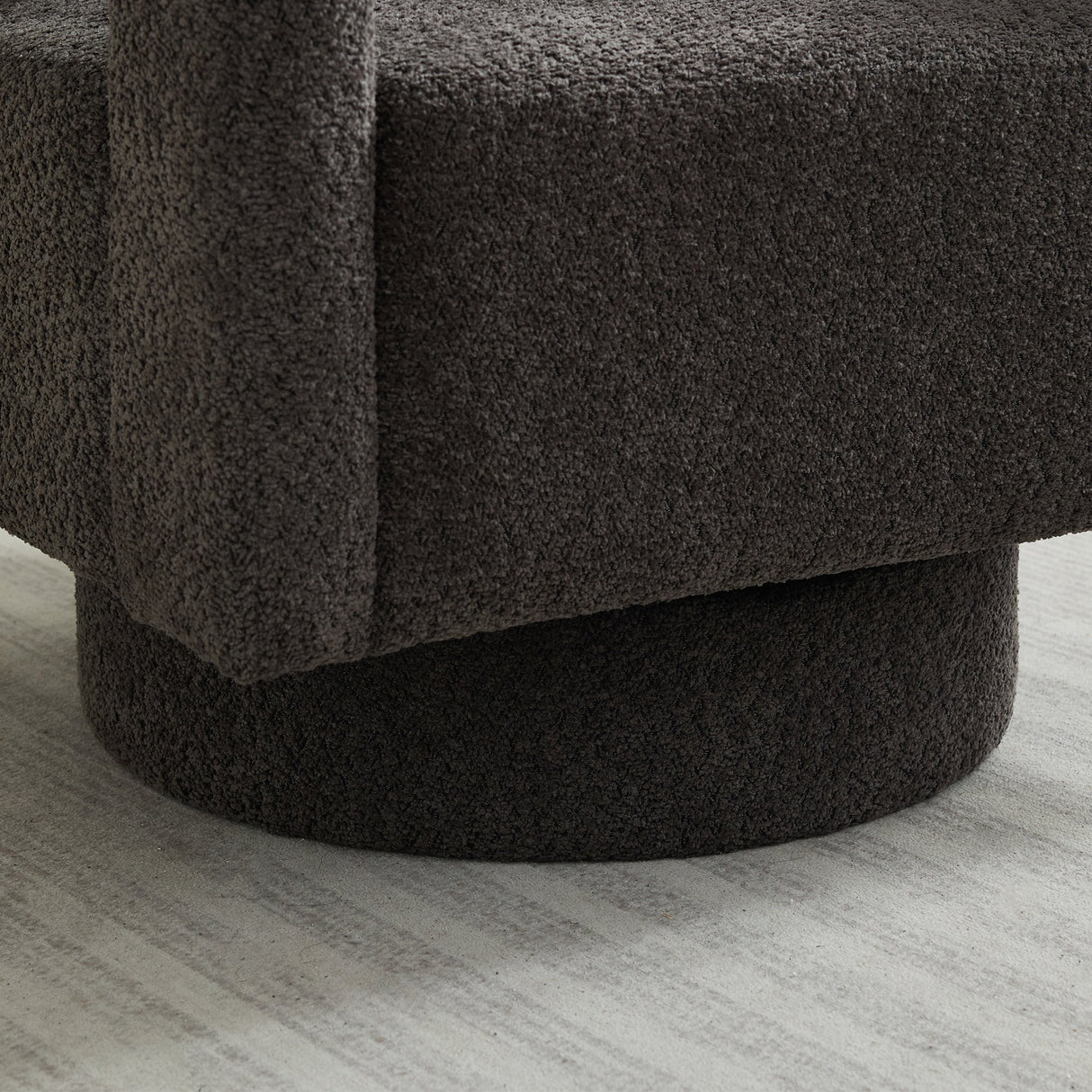 Stonewell Square Swivel Accent Chair with Open Back