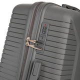 3-Piece PP Spinner Wheel Luggage Set 20/24/28 Silver Grey