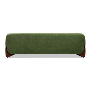 Alpine Luxurious Upholstery Sherpa Sofa with Removable Cushions - Available in White, Black, or Dark Green