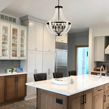 Modern White Solid Wood Chandeliers