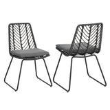 DEJA Chair 2PCS with 2 Cushions, Gray
