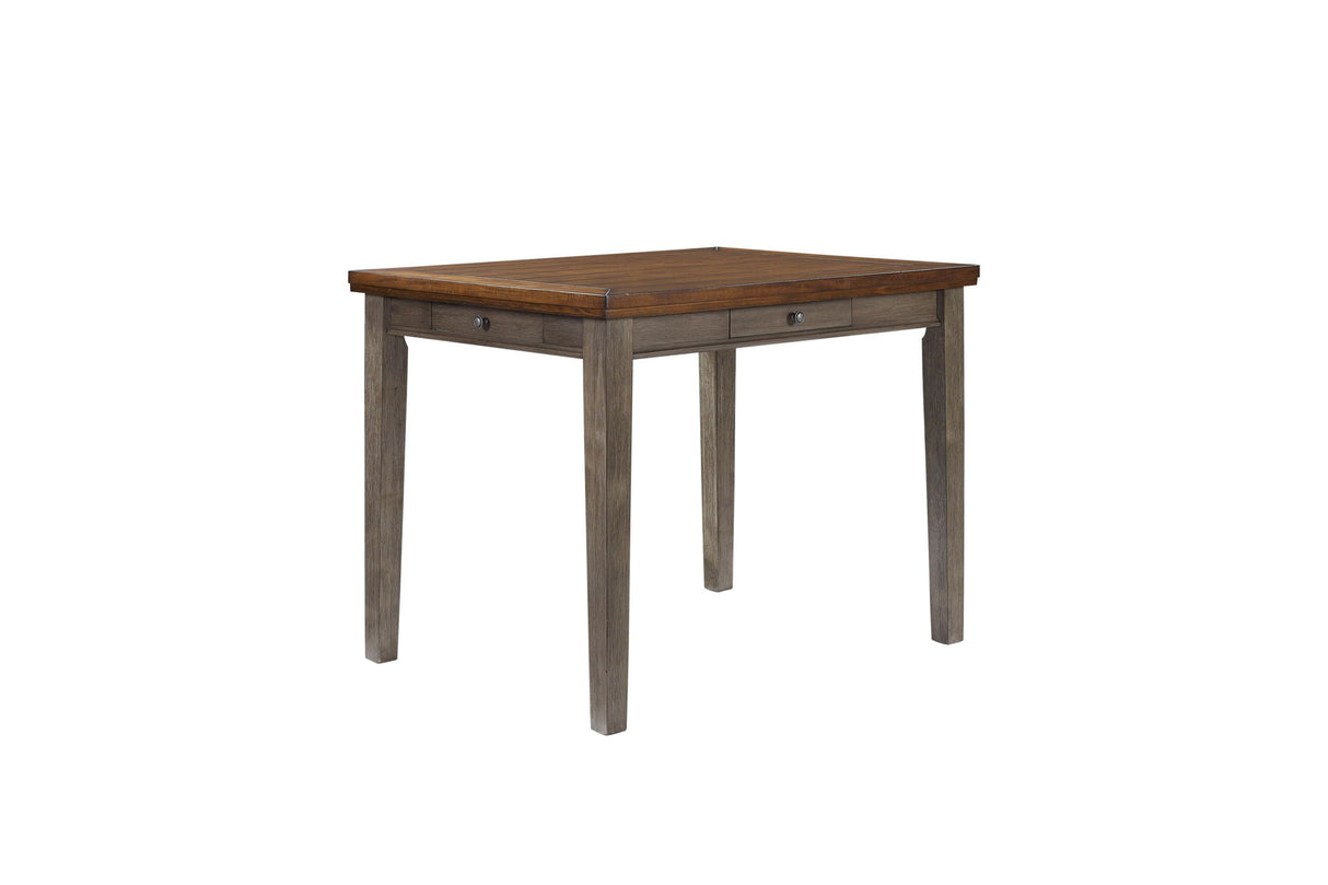 Counter Height 2 Tone 4 Drawer Dining Table - Gray