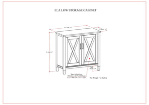 Ela - Low Storage Cabinet - Smoky Brown