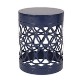 Delight Powder-Coated Iron End Table Set of 2, Navy Blue