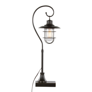 Landen 33" Contemporary Metal Task Lamp in Oil Rubbed Bronze - Set of 2