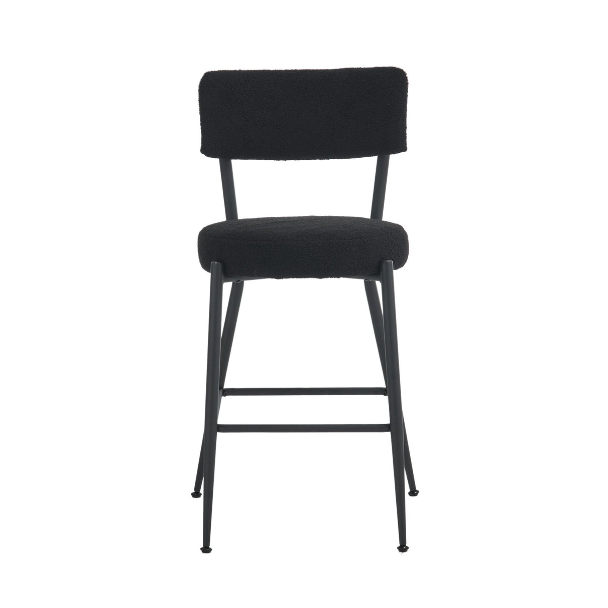 Modern Teddy Fabric Upholstered Bar Stools - Legs