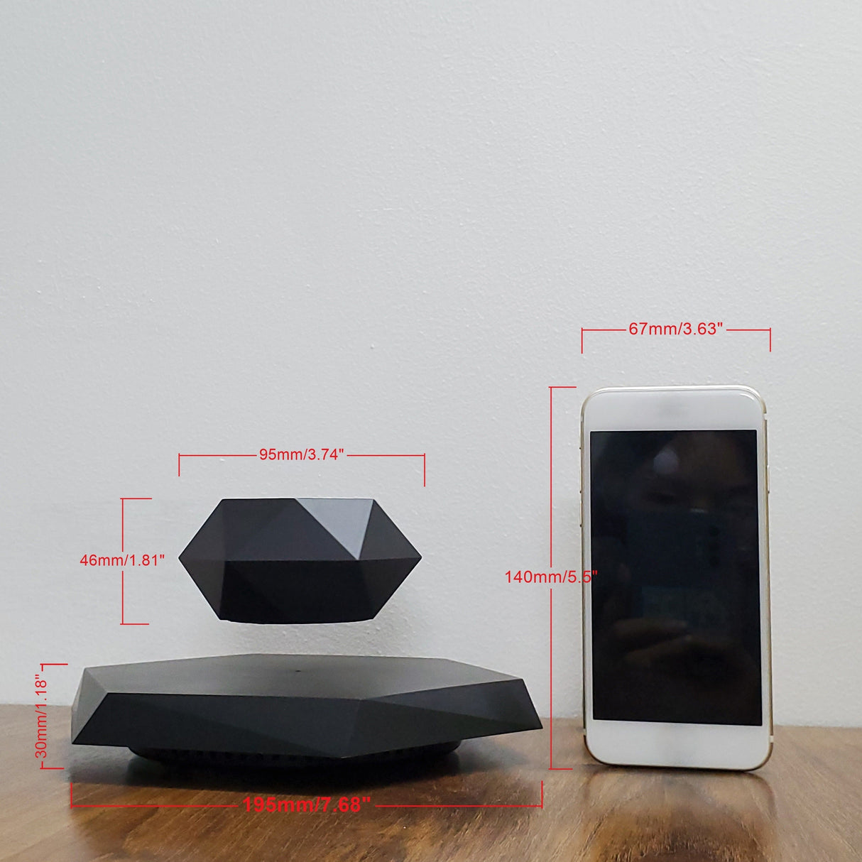 Magnetic Levitating Plant Pot – Rotating Floating Geometric Bonsai Planter Indoor