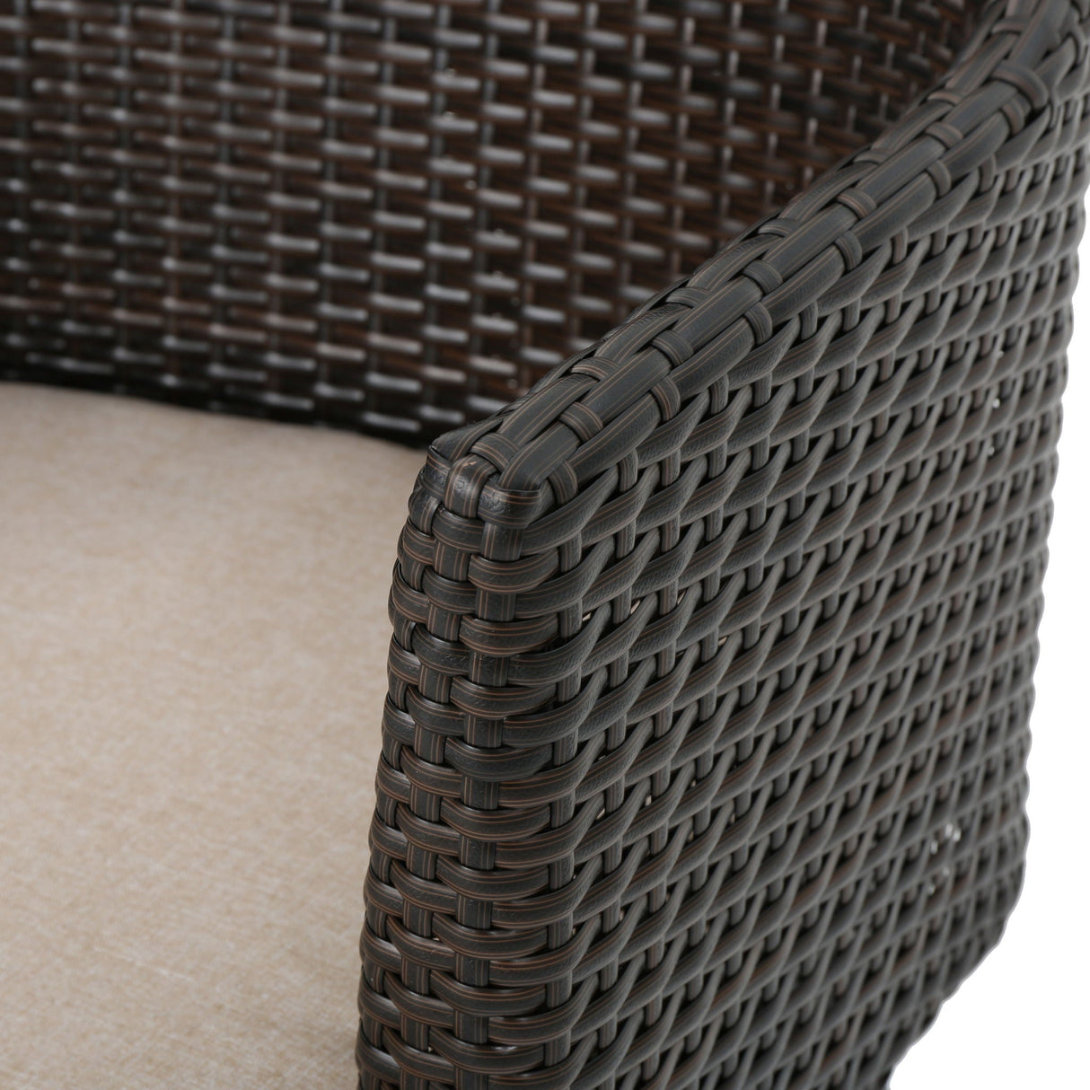 Kenneth - 3 Pieces Chat Set Outdoor Furniture - Brown Multi