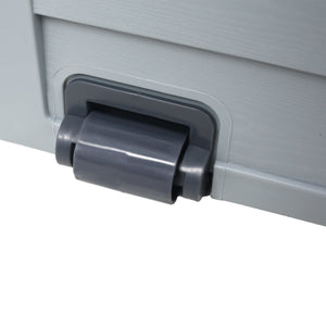 All Weather UV Pool Deck Box Storage Shed Bin with Wheels