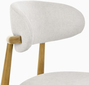 Set of 2 Solid Ash Wood Dining Chairs