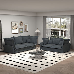 Modern Comfy Upholstered Sofa Cloud Couch, Deep Seat Couches With Multiple Large Soft Pillows