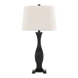Riley 29" Contemporary Polyresin Table Lamp Set in Oil Rubbed Bronze