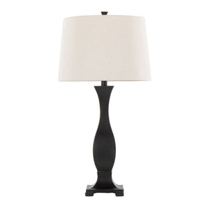 Riley 29" Contemporary Polyresin Table Lamp Set in Oil Rubbed Bronze