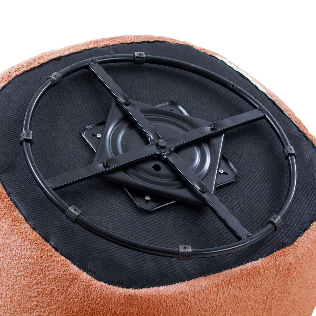 360° Swivel Mid Century Modern Curved Sofa - 1 Seat Orange