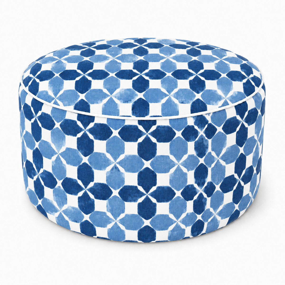 Outdoor Inflatable Ottoman – Coastal Mosaic