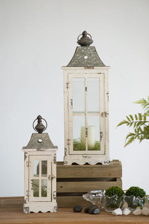 Wooden Candle Lantern Decorative Hurricane Lantern Holder