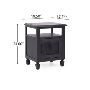 Black Classic Nightstand