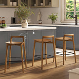 26.5" Low Back Counter Stool with Iron Footrest