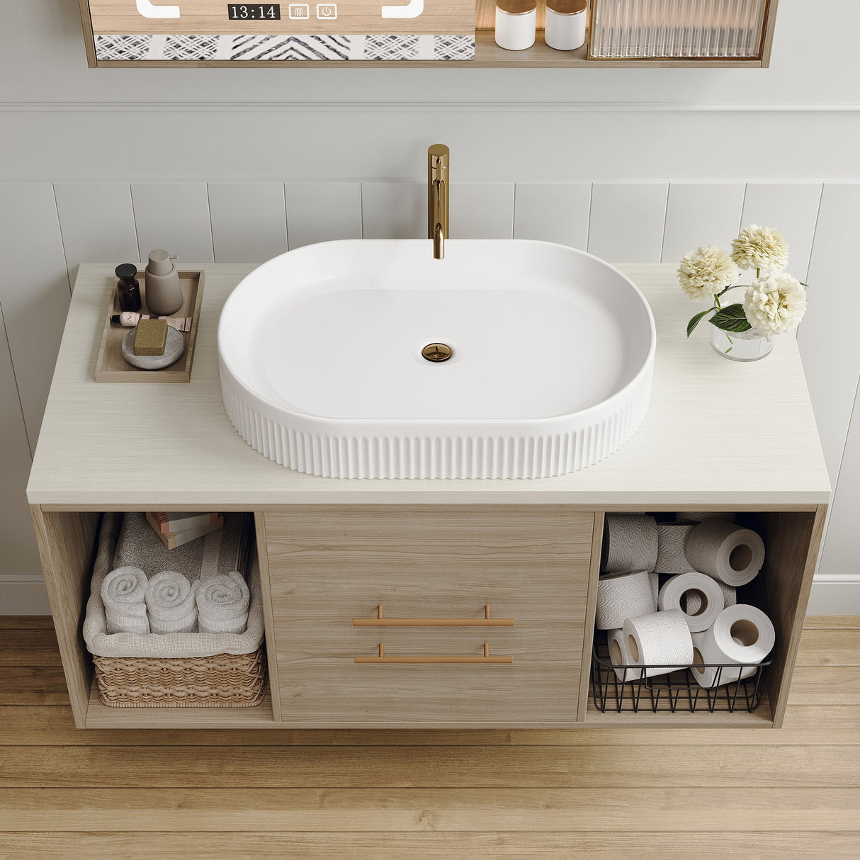 22.8-In Vessel Bathroom Vanity