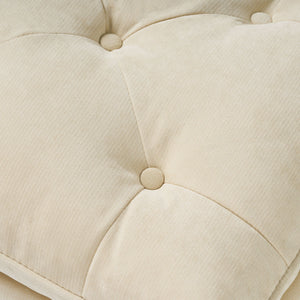 Lofton - Pillow Top Ottoman With Button Tufting - Cream