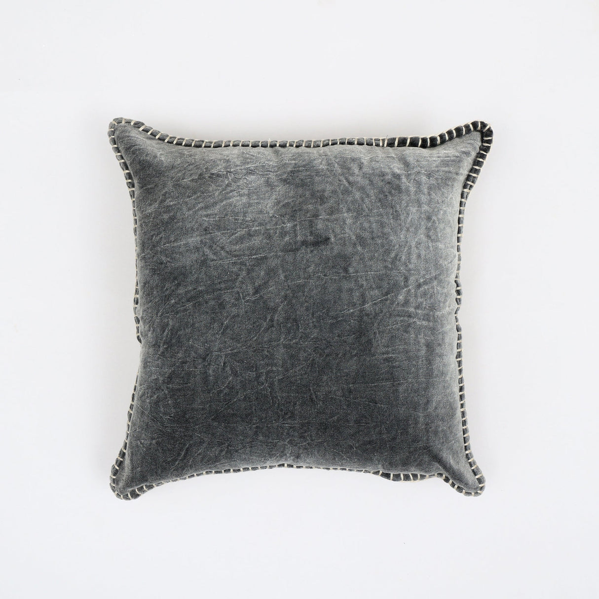 Olivia Stonewashed Velvet Pillow – 19" Square