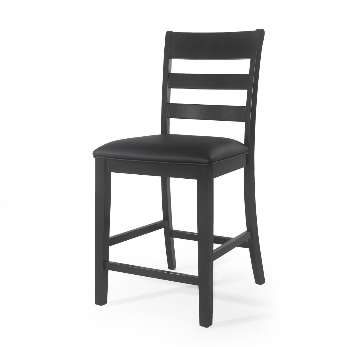 Farmhouse Upholstered Wood Counter Stools