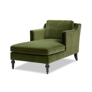 Josephine 60" Upholstered Chaise Lounge in Olive