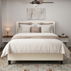 Platform Bed Frame With Tall Headboard And High Footboard