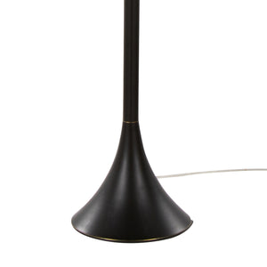Lenuxe 65" Contemporary Metal Floor Lamp in Oil Rubbed Bronze with Natural Linen Shade
