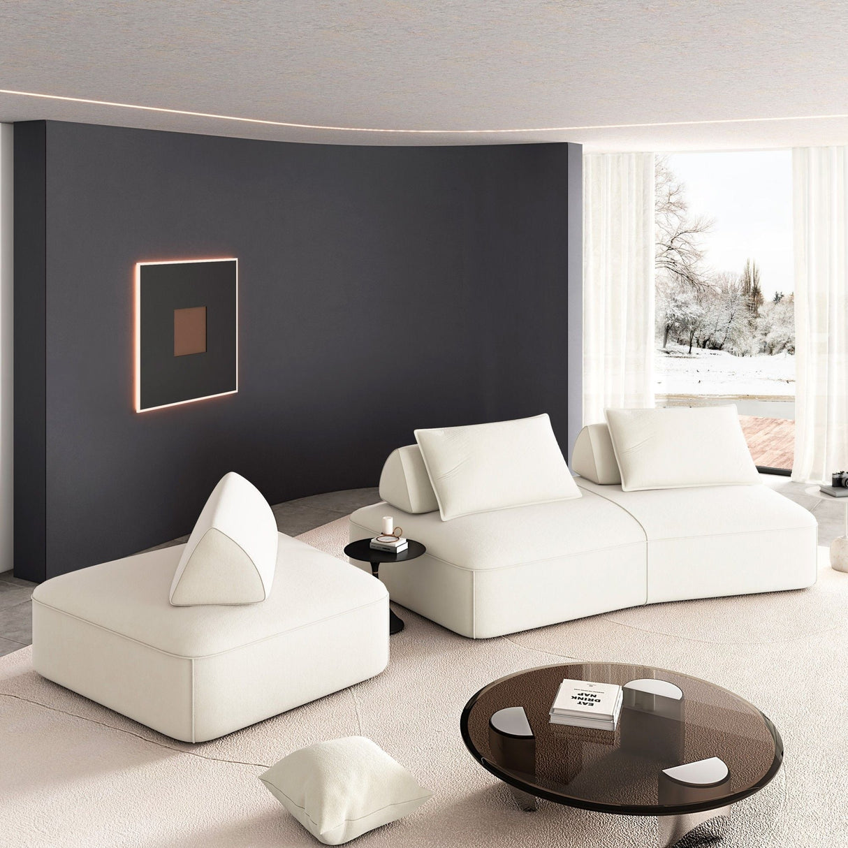 Modern Luxury Oversized Modular Sectional Sofa Set