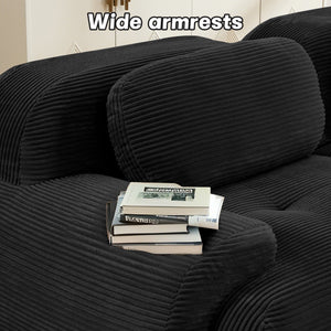 U-Shaped Modular Sofa with Breathable Corduroy Fabric