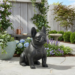 Outdoor French Bulldog Garden Sculpture
