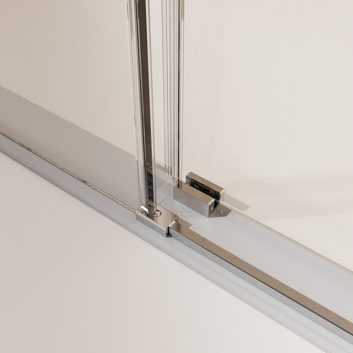 Frameless Single Sliding Soft Close Shower Doors, 5/16" Sgcc Tempered Glass