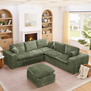 Sectional Sofa With Moveable Ottoman