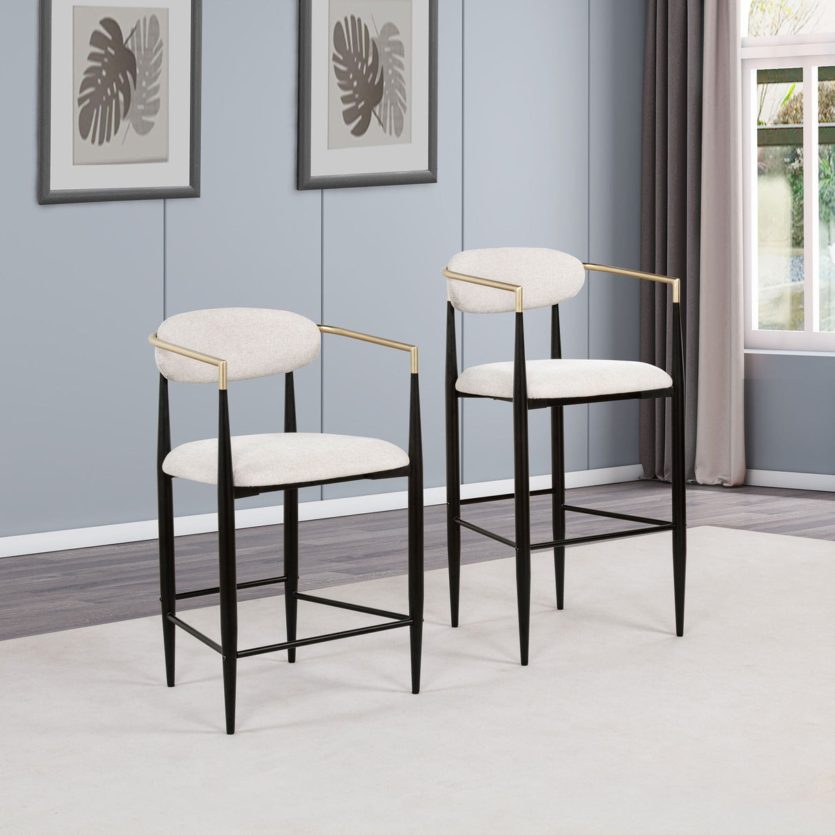 Kirkham - Upholstered Counter (Set of 2) - Beige