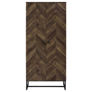 Gunderson - 8 Shelf Accent Cabinet - Oak